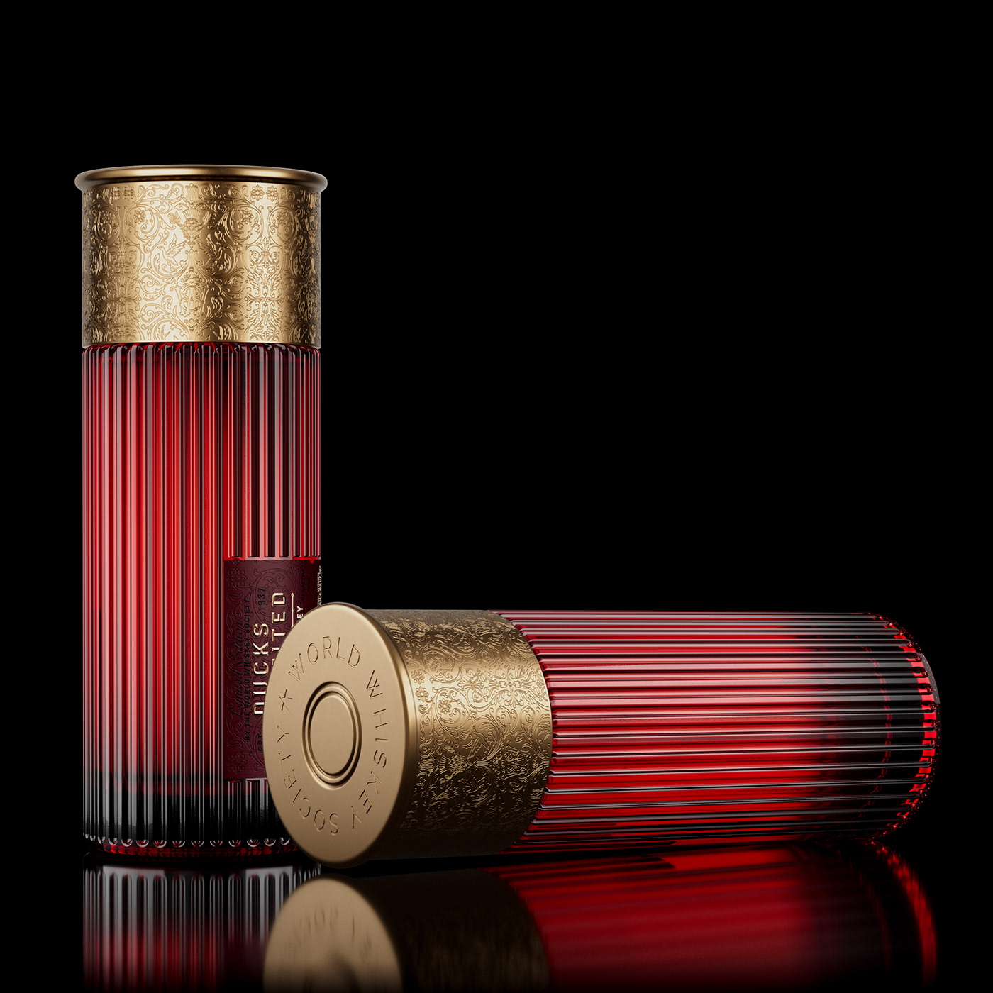 由 Think Bold Studio 精心打造的 Ducks Unlimited Shotgun shell 酒瓶設(shè)計(jì)及包裝設(shè)計(jì)。
